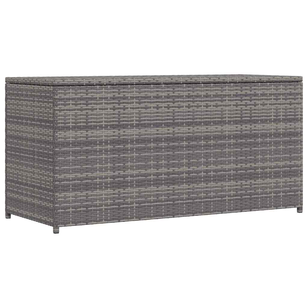 Patio Storage Box Gray 47.2"x19.7"x23.6" Poly Rattan