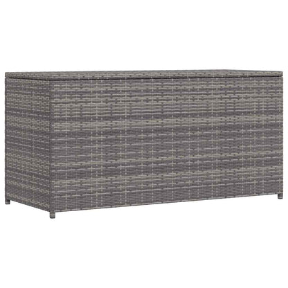 Patio Storage Box Gray 47.2"x19.7"x23.6" Poly Rattan