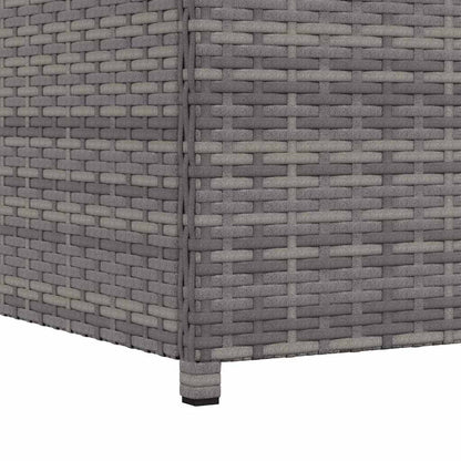 Patio Storage Box Gray 47.2"x19.7"x23.6" Poly Rattan