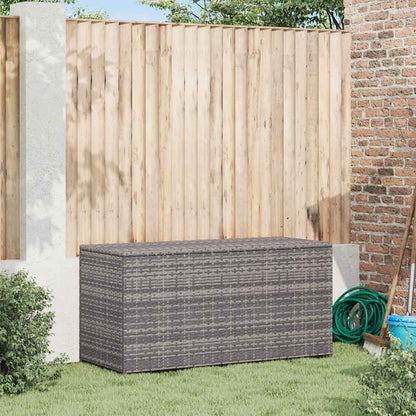 Patio Storage Box Gray 47.2"x19.7"x23.6" Poly Rattan