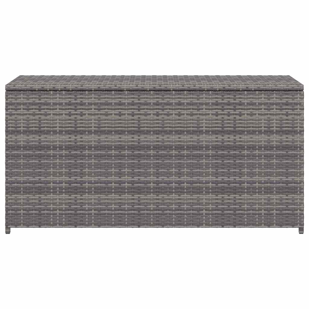 Patio Storage Box Gray 47.2"x19.7"x23.6" Poly Rattan