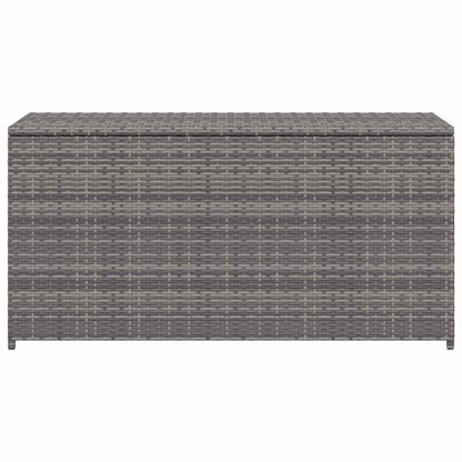 Patio Storage Box Gray 47.2"x19.7"x23.6" Poly Rattan