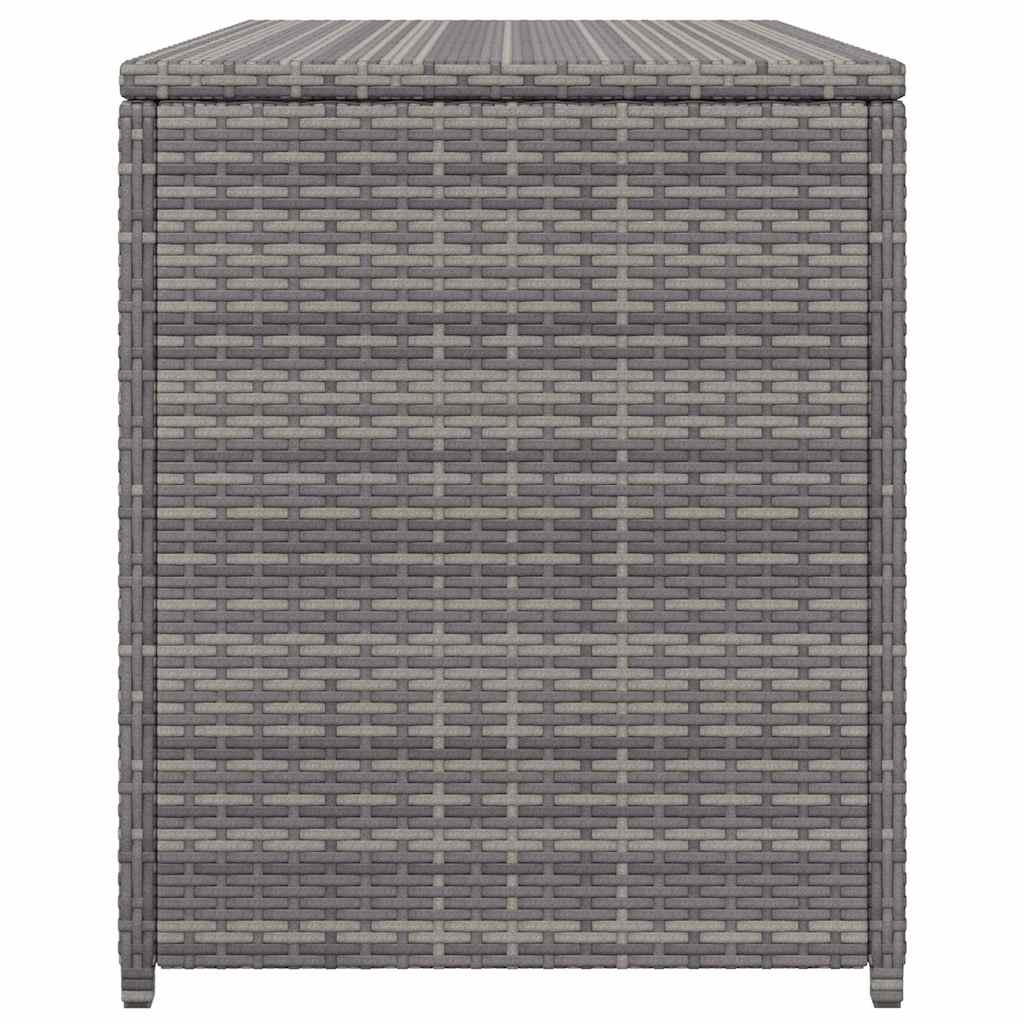 Patio Storage Box Gray 47.2"x19.7"x23.6" Poly Rattan