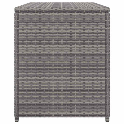 Patio Storage Box Gray 47.2"x19.7"x23.6" Poly Rattan