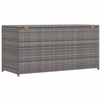 Patio Storage Box Gray 47.2"x19.7"x23.6" Poly Rattan