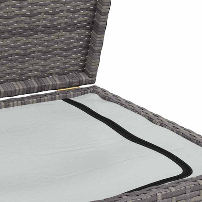 Patio Storage Box Gray 47.2"x19.7"x23.6" Poly Rattan