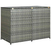 Double Wheelie Bin Shed Poly Rattan Anthracite 148x77x111 cm