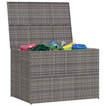 Garden Storage Box Grey 150x100x100 cm Poly Rattan