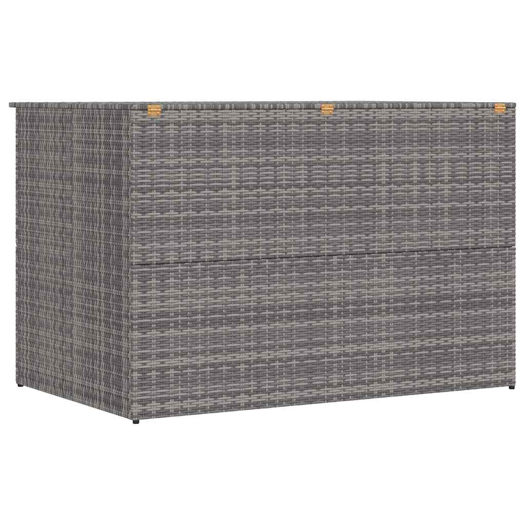 Garden Storage Box Grey 150x100x100 cm Poly Rattan