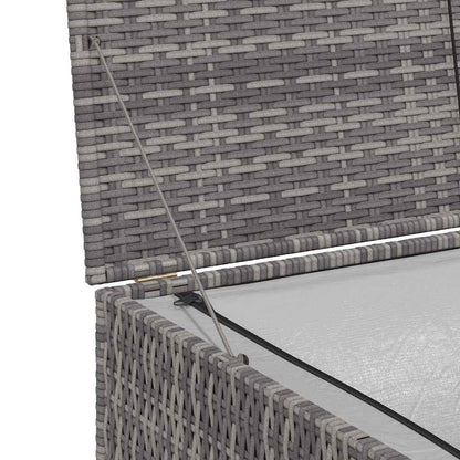 Garden Storage Box Grey 150x100x100 cm Poly Rattan