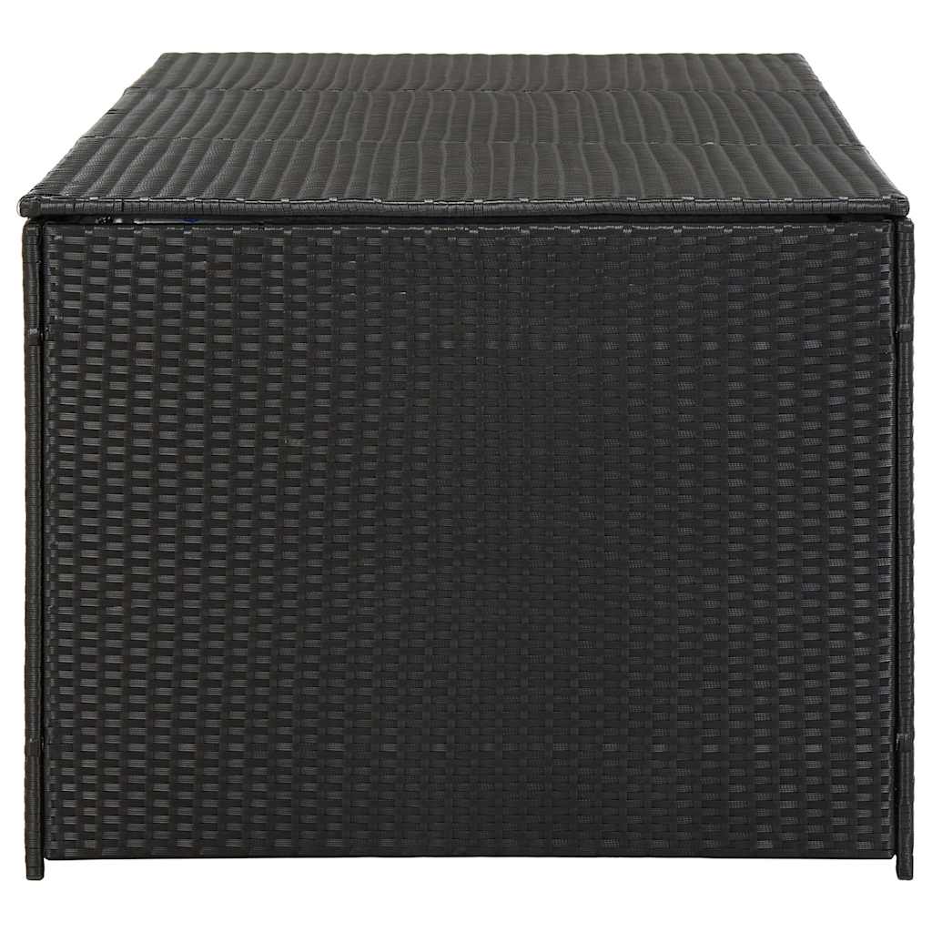 Storage Chest | Black | Polyethylene Rattan | Large | Garden Storage Box