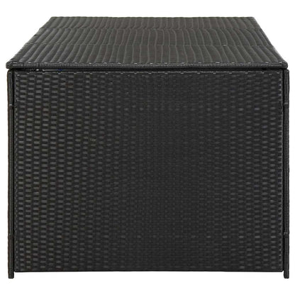 Storage Chest | Black | Polyethylene Rattan | Large | Garden Storage Box