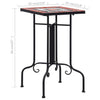 Mosaic Side Table Terracotta and White Ceramic