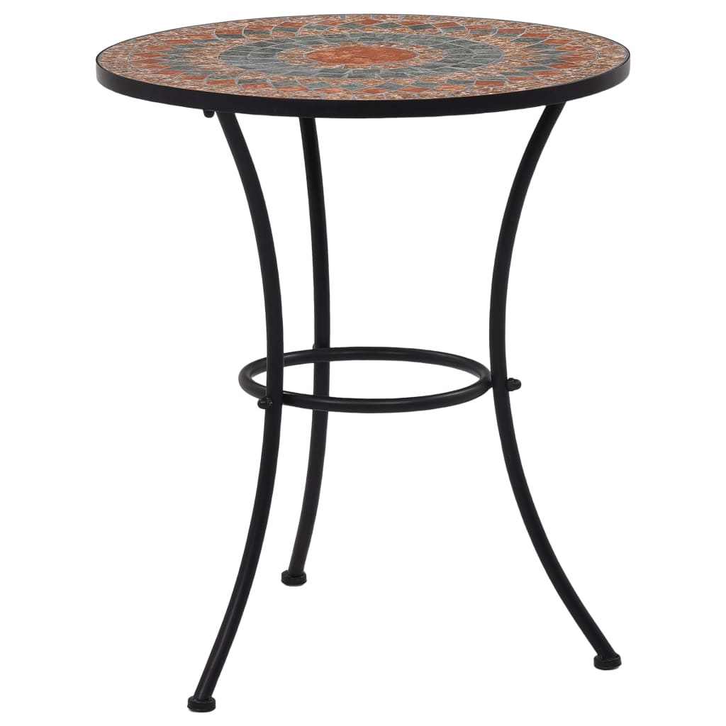 Table | Orange and Grey | Ceramic top and Powder-coated iron frame