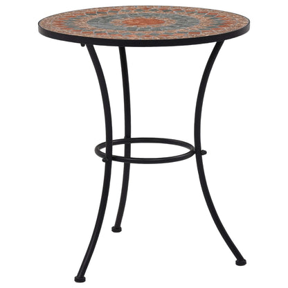 Table | Orange and Grey | Ceramic top and Powder-coated iron frame