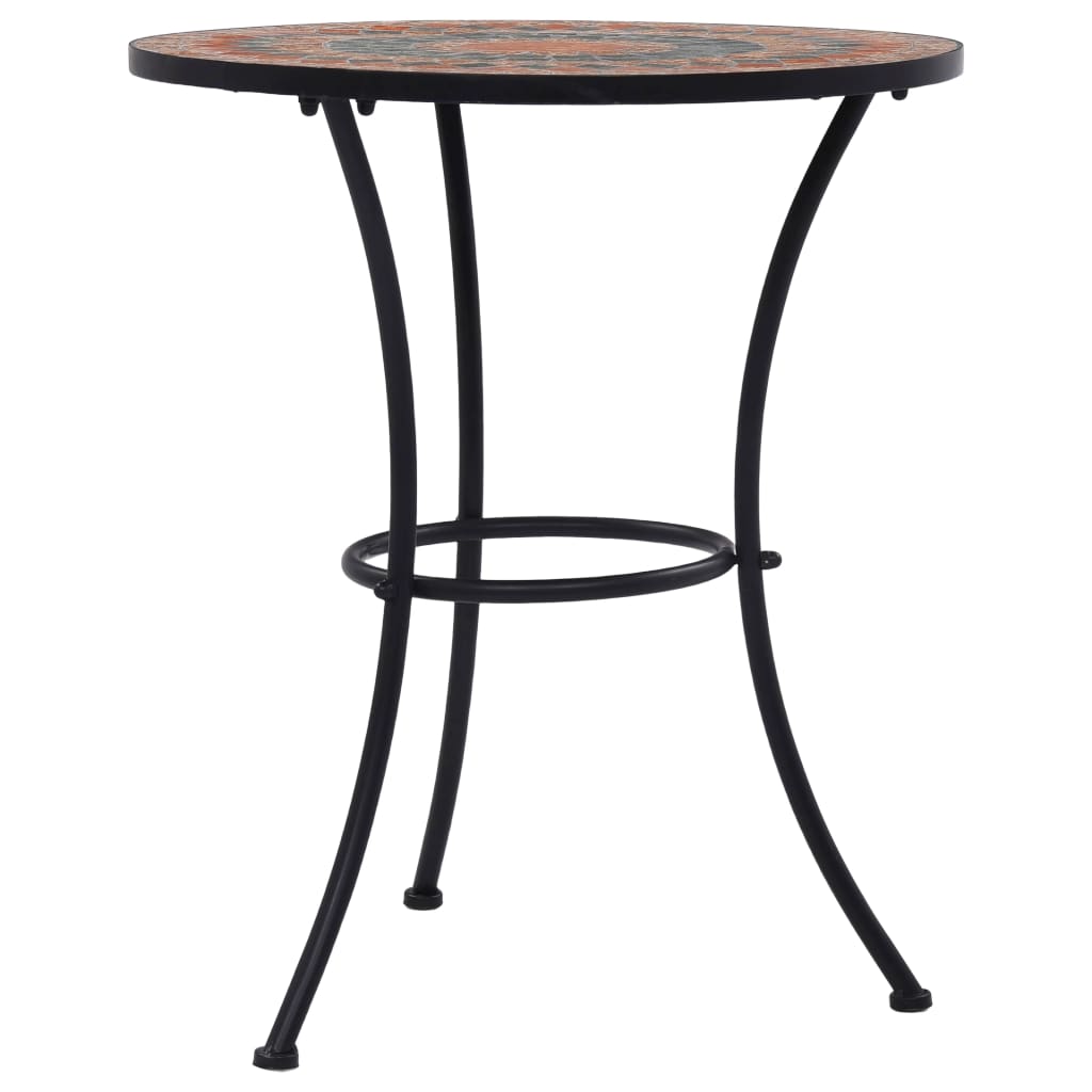 Table | Orange and Grey | Ceramic top and Powder-coated iron frame