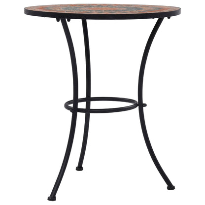 Table | Orange and Grey | Ceramic top and Powder-coated iron frame