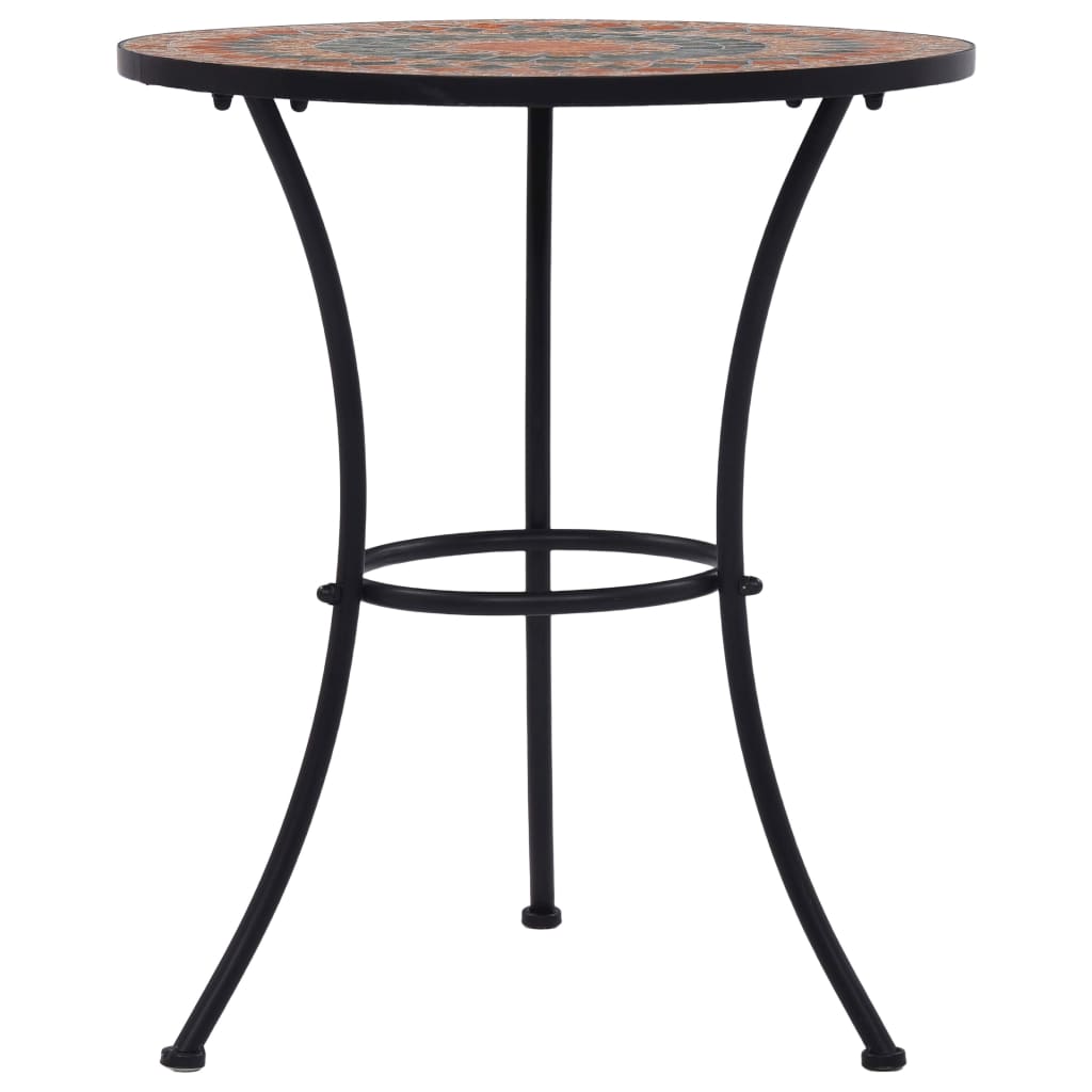 Table | Orange and Grey | Ceramic top and Powder-coated iron frame