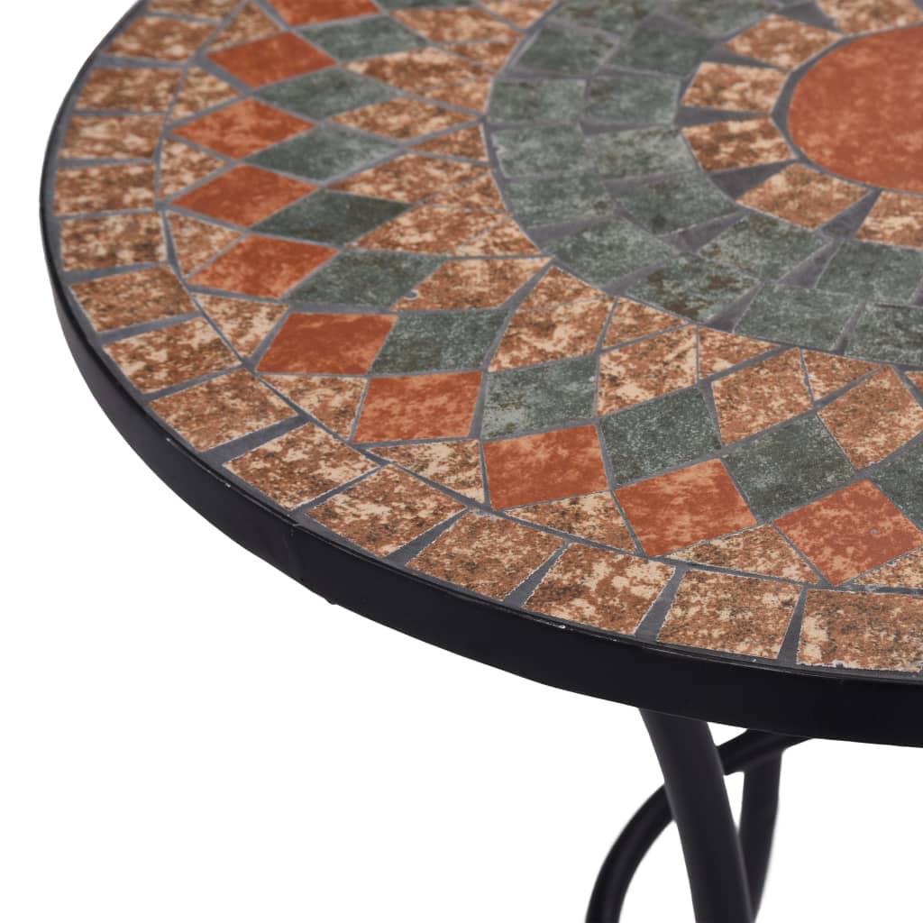 Table | Orange and Grey | Ceramic top and Powder-coated iron frame