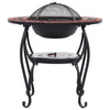 Mosaic Fire Pit Table Terracotta and White 68 cm Ceramic