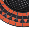 Mosaic Fire Pit Table Terracotta and White 68 cm Ceramic