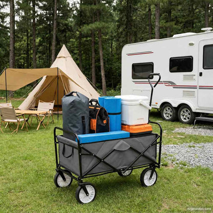Folding Hand Trolley Steel Grey