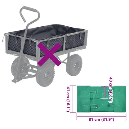 Cart Liner Green 600D Polyester 33.9 x 18.1 x 16.1 in Durable