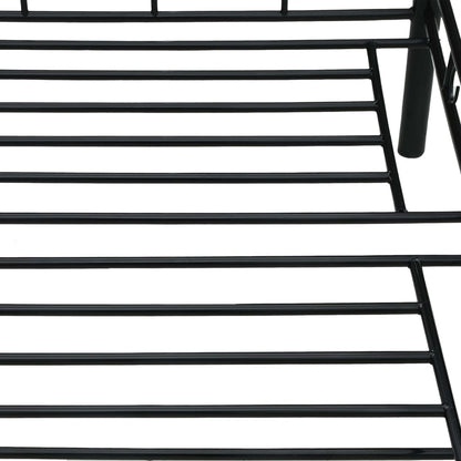 Daybed Frame without Mattress Black Metal 90x200cm
