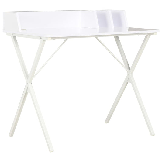 Desk | White | Engineered wood, powder-coated steel | Compact