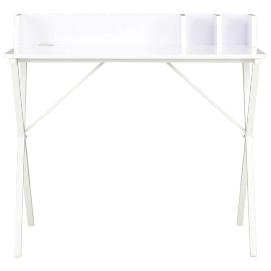 Desk | White | Engineered wood, powder-coated steel | Compact