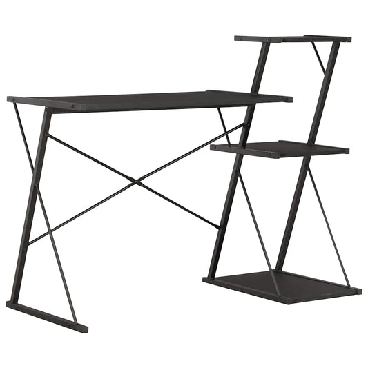 Desk | Black | Engineered wood with PVC coating | Large | Desk