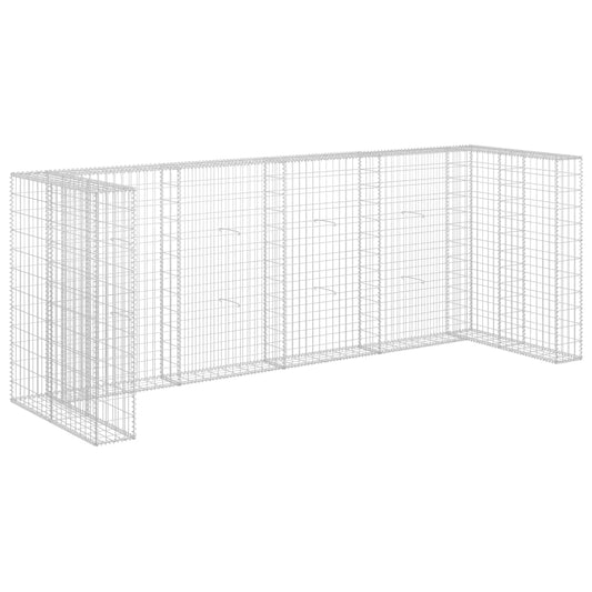 Gabion Wall for Garbage Bins Galvanized Steel 126"x39.4"x47.2"