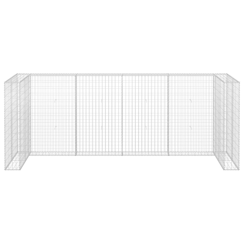 Gabion Wall for Garbage Bins Galvanized Steel 126"x39.4"x47.2"