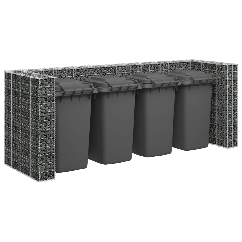 Gabion Wall for Garbage Bins Galvanized Steel 126"x39.4"x47.2"