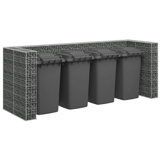 Gabion Wall for Garbage Bins Galvanized Steel 126"x39.4"x47.2"