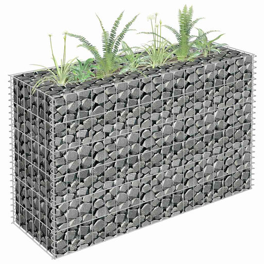 Gabion Raised Bed | Silver | Galvanised Steel | 90x30x60 cm