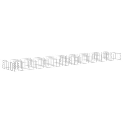 Gabion Raised Bed Galvanised Steel 180x30x10 cm