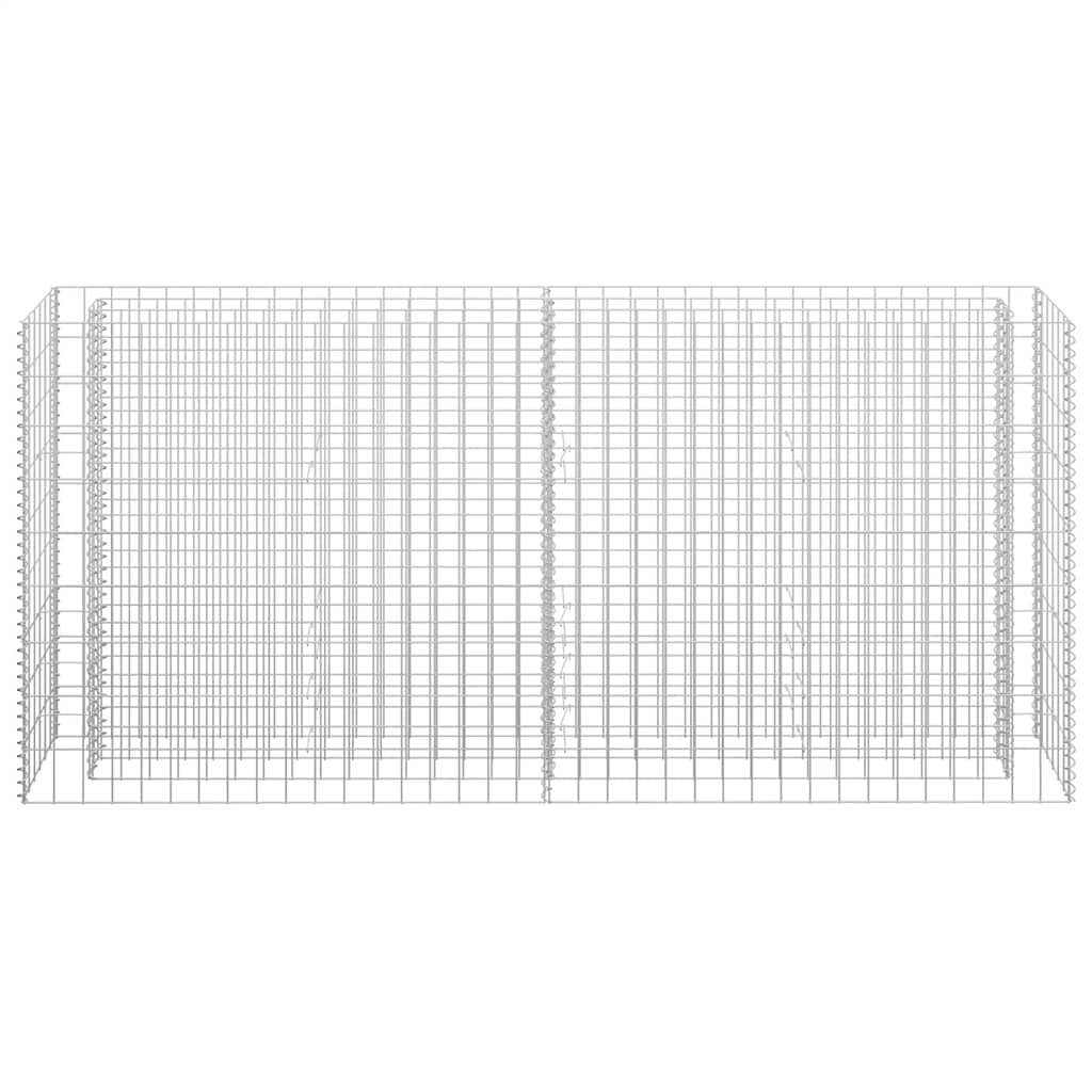 Gabion Raised Bed Galvanized Steel 70.9"x11.8"x35.4