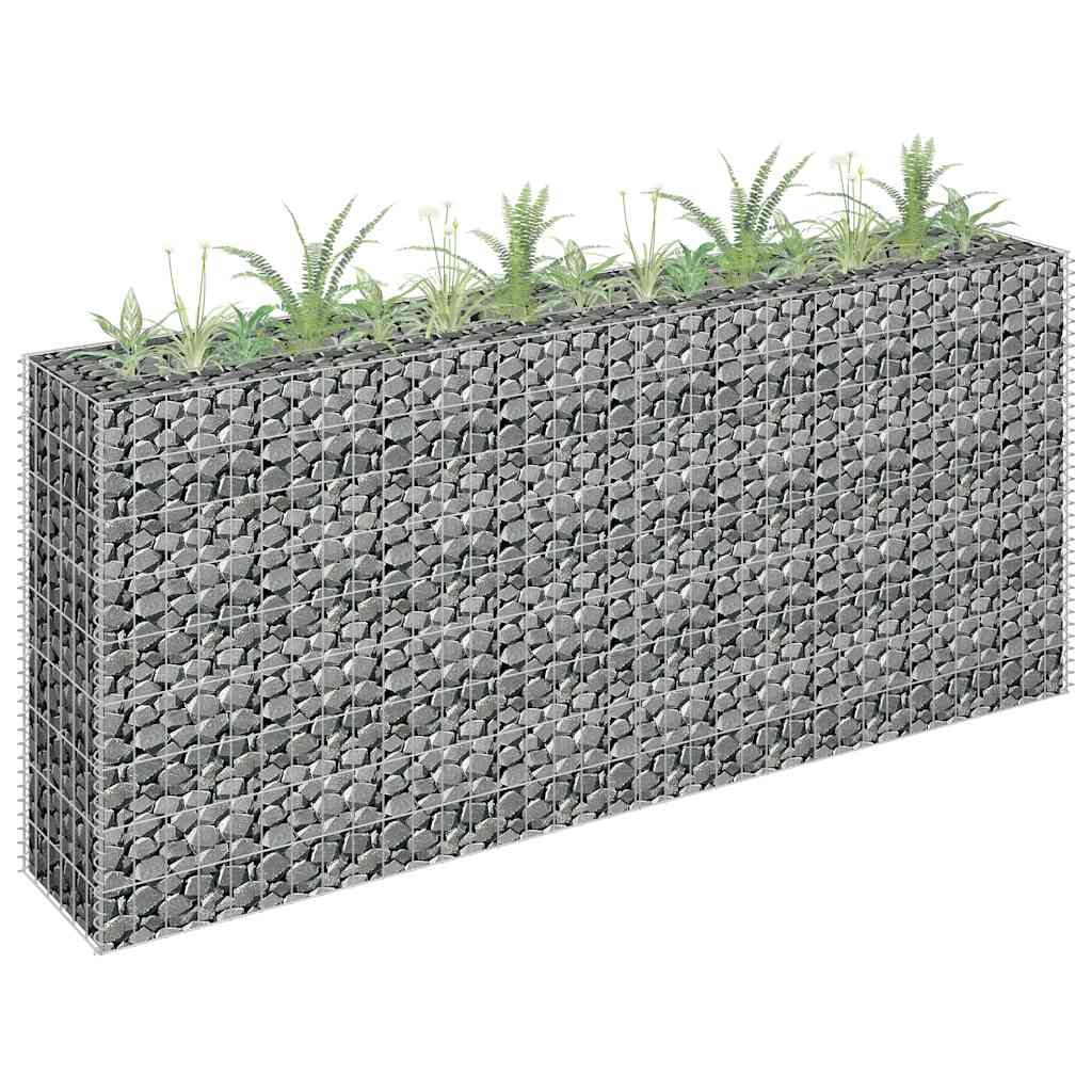Gabion Raised Bed Galvanized Steel 70.9"x11.8"x35.4