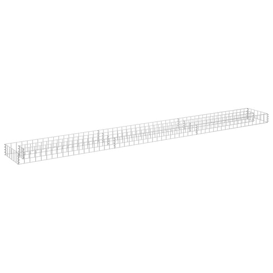 Gabion Raised Bed | Silver | Galvanised Steel | 270x30x10 cm