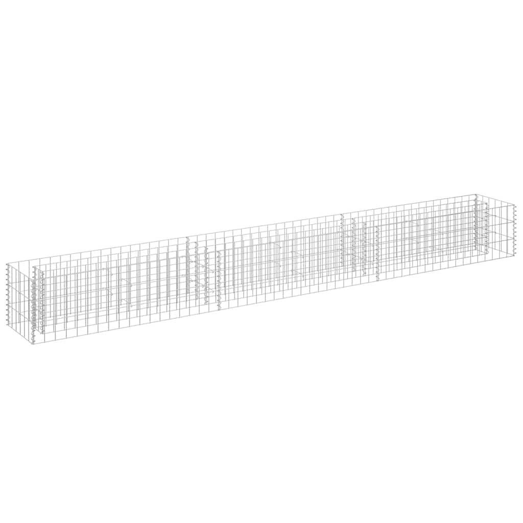Gabion Raised Bed Galvanized Steel 106.3"x11.8"x11.8