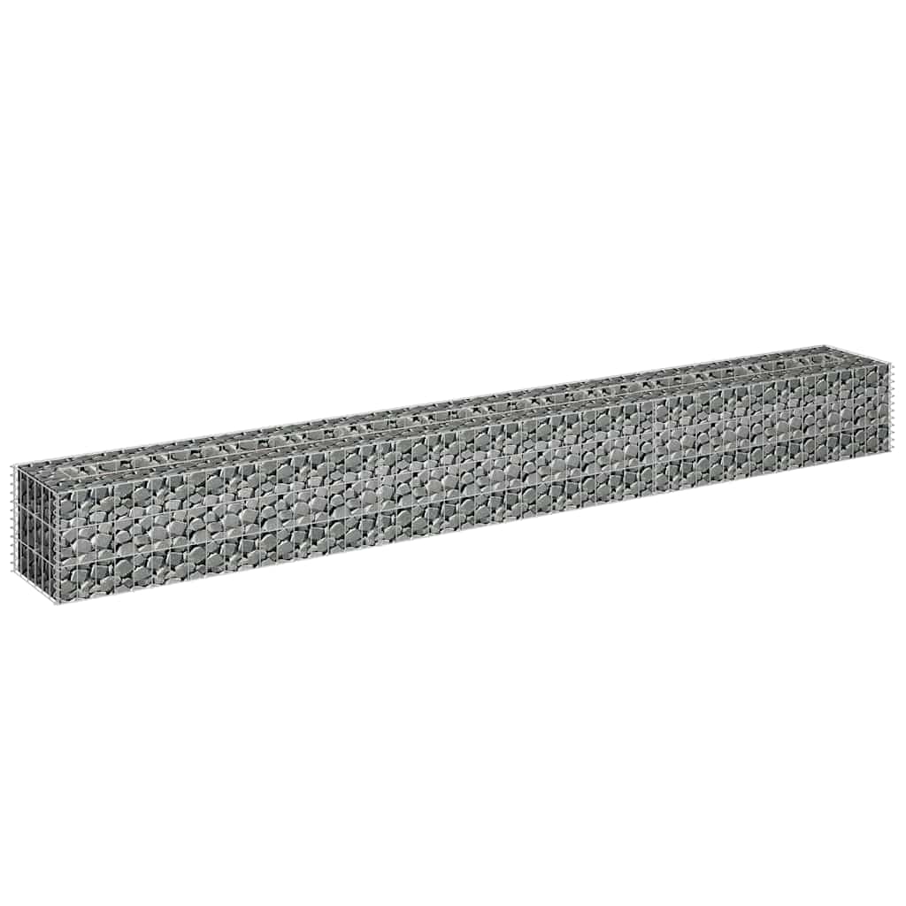 Gabion Raised Bed Galvanized Steel 106.3"x11.8"x11.8