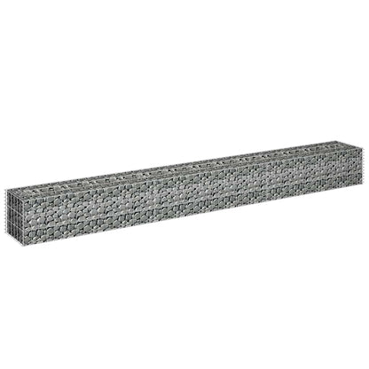 Gabion Raised Bed Galvanized Steel 106.3"x11.8"x11.8