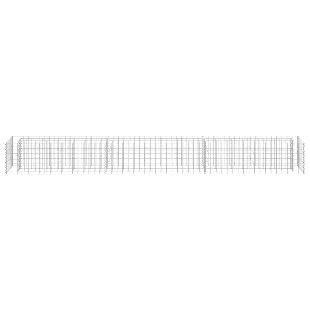 Gabion Raised Bed Galvanized Steel 106.3"x11.8"x11.8