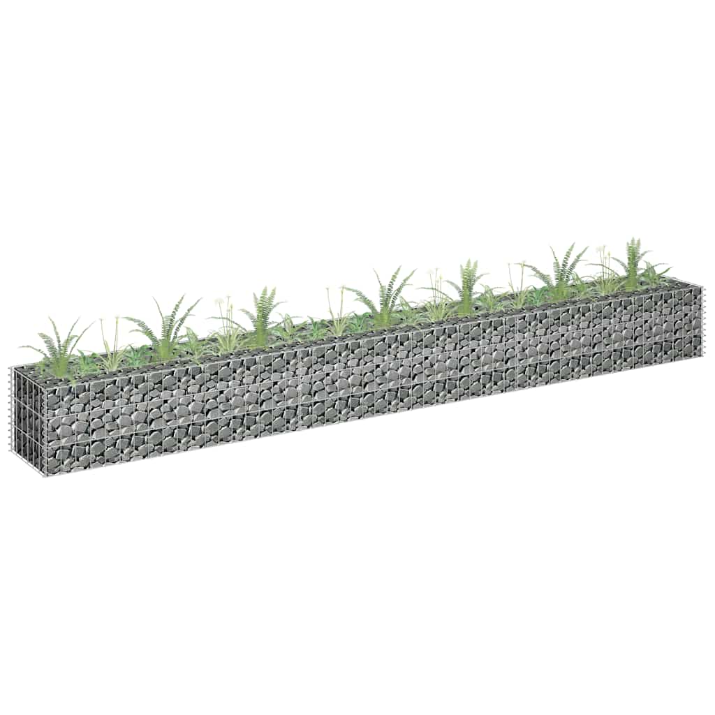Gabion Raised Bed Galvanized Steel 106.3"x11.8"x11.8