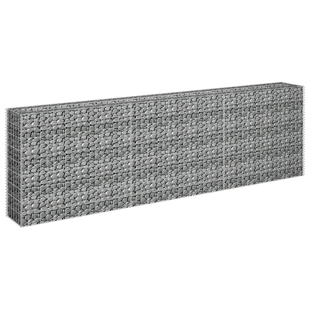 Gabion Raised Bed Silver Galvanized Steel Large Gabion Raised Bed