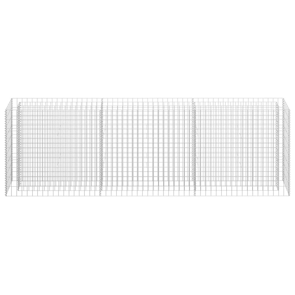 Gabion Raised Bed Silver Galvanized Steel Large Gabion Raised Bed