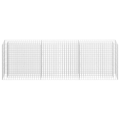 Gabion Raised Bed Silver Galvanized Steel Large Gabion Raised Bed