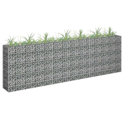 Gabion Raised Bed Silver Galvanized Steel Large Gabion Raised Bed