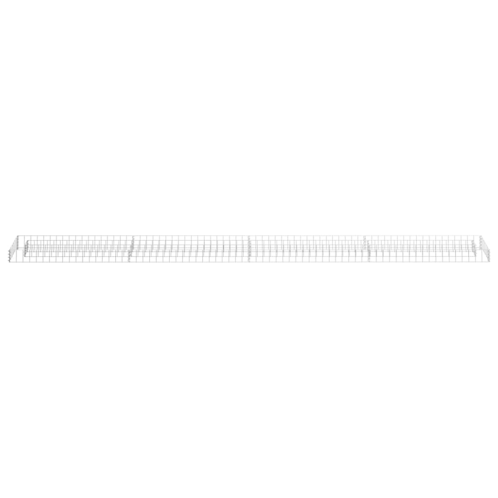 Gabion Raised Bed Silver Galvanized steel Large Durable